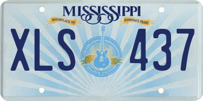 MS license plate XLS437