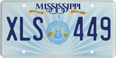 MS license plate XLS449