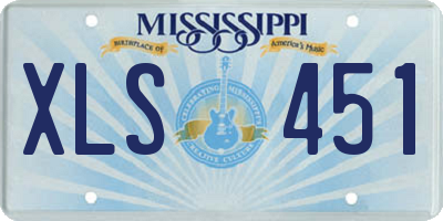 MS license plate XLS451