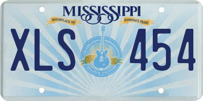 MS license plate XLS454