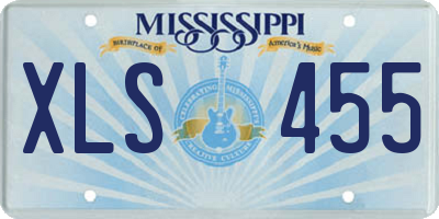 MS license plate XLS455