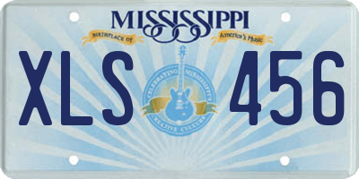 MS license plate XLS456