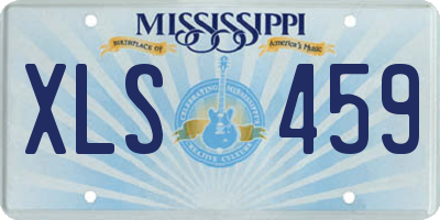 MS license plate XLS459