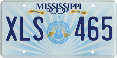 MS license plate XLS465