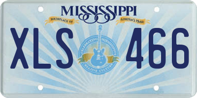 MS license plate XLS466