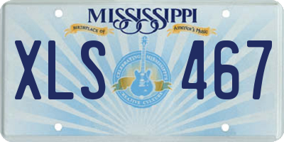MS license plate XLS467