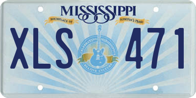 MS license plate XLS471