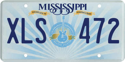 MS license plate XLS472