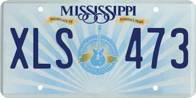 MS license plate XLS473
