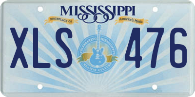MS license plate XLS476