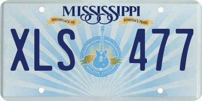 MS license plate XLS477
