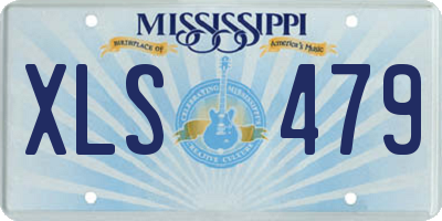 MS license plate XLS479