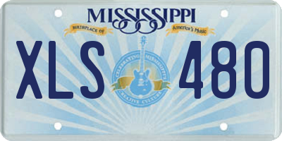 MS license plate XLS480