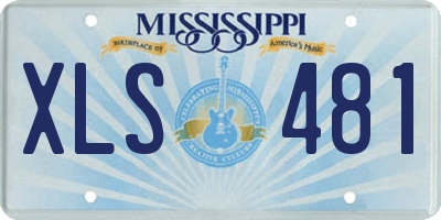 MS license plate XLS481