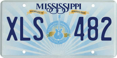 MS license plate XLS482