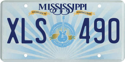 MS license plate XLS490