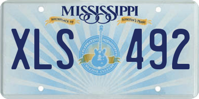 MS license plate XLS492