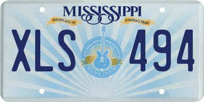 MS license plate XLS494