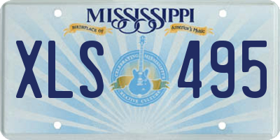 MS license plate XLS495