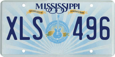 MS license plate XLS496