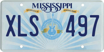 MS license plate XLS497