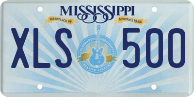 MS license plate XLS500