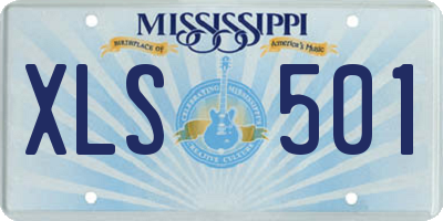 MS license plate XLS501
