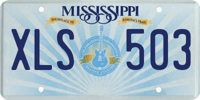MS license plate XLS503