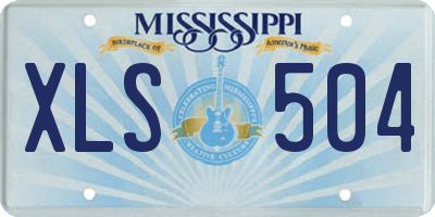 MS license plate XLS504