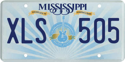 MS license plate XLS505