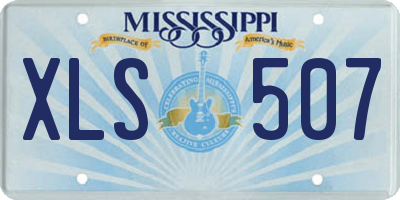 MS license plate XLS507