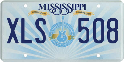 MS license plate XLS508