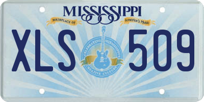 MS license plate XLS509