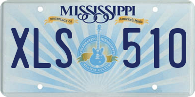 MS license plate XLS510