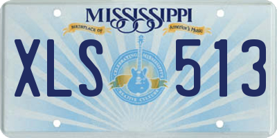 MS license plate XLS513