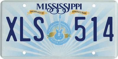 MS license plate XLS514