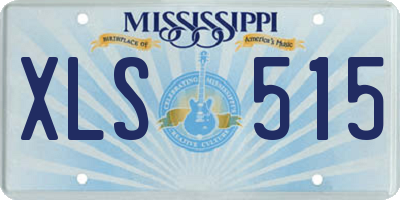 MS license plate XLS515