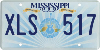 MS license plate XLS517