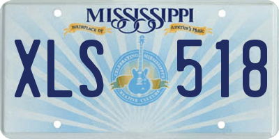 MS license plate XLS518