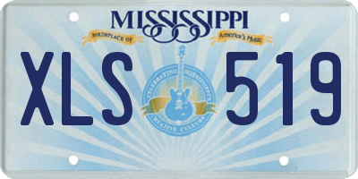 MS license plate XLS519