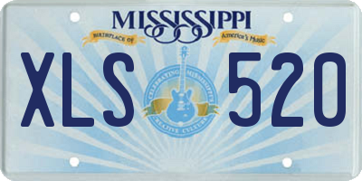 MS license plate XLS520
