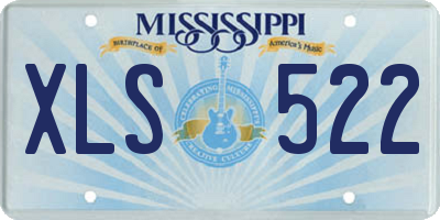MS license plate XLS522