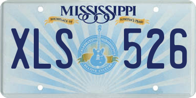 MS license plate XLS526