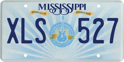 MS license plate XLS527
