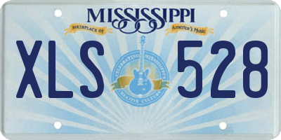 MS license plate XLS528