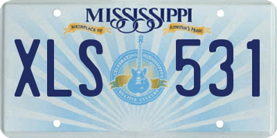 MS license plate XLS531