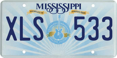 MS license plate XLS533