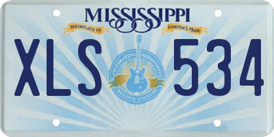 MS license plate XLS534