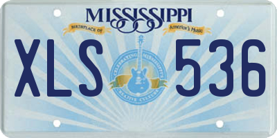 MS license plate XLS536