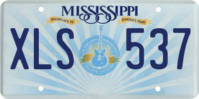 MS license plate XLS537